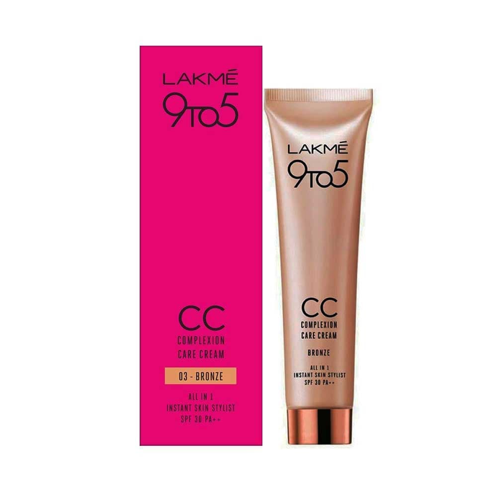 Lakme 9 To 5 CC Complexion Care Cream SPF 30 PA++ (Bronze) 