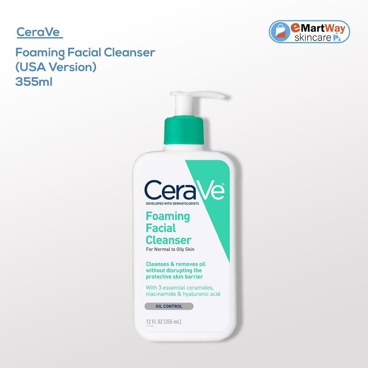CeraVe Foaming Facial Cleanser 355ml (USA Version) 