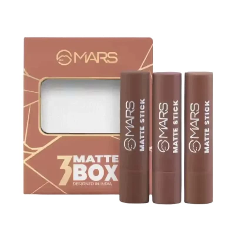 Mars 3 Matte Box Lipstick (Browns-04) 3.2gX3 