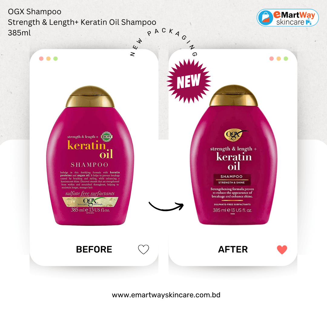 OGX Shampoo Strength & Length+ Keratin Oil Shampoo 385ml 