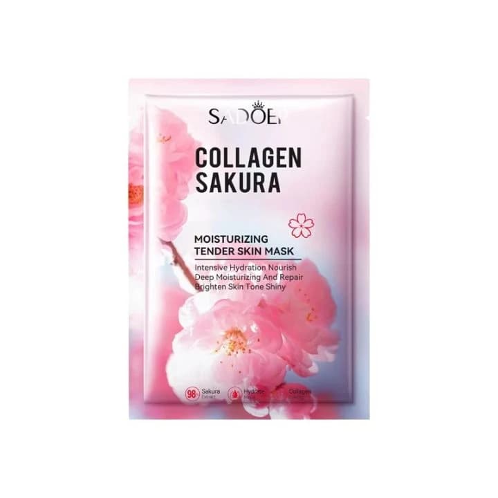 SADOER Collagen Sakura Moisturizing Tender Skin Face Sheet Mask 25g 