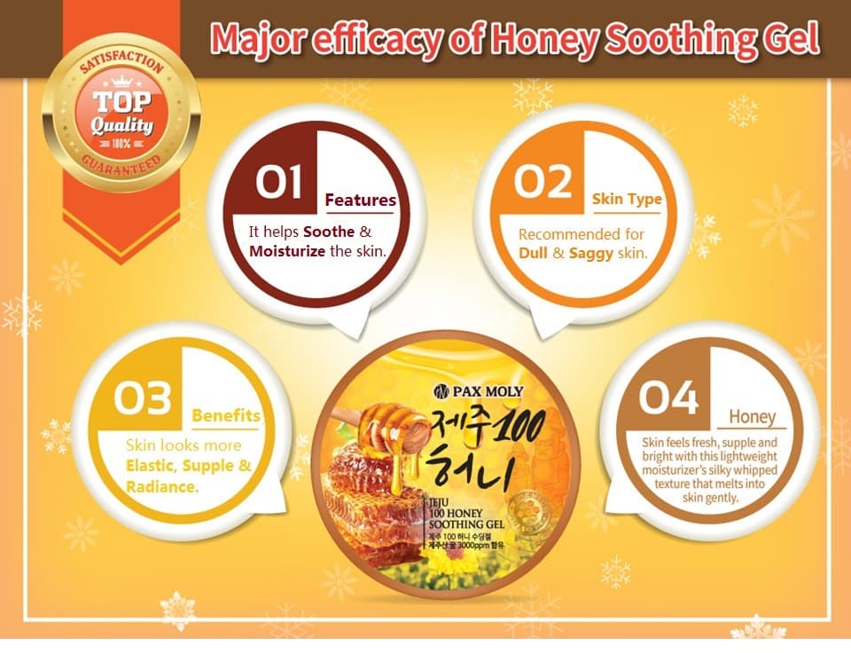 Paxmoly Jeju 100 Honey Soothing Gel (300gm) 