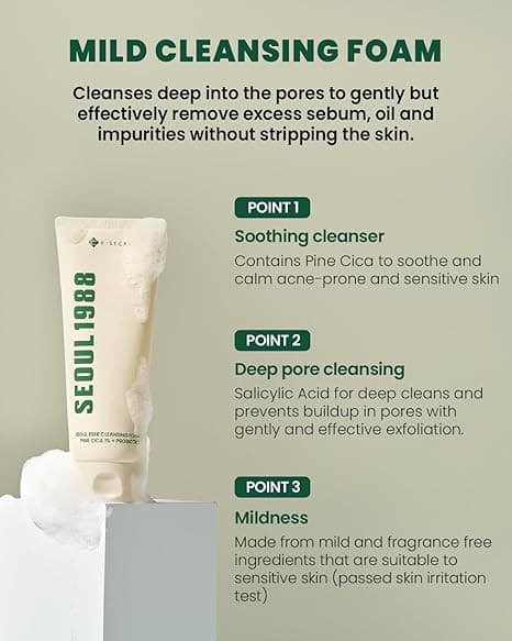 K - SECRET SEOUL 1988 Cleansing Foam: Pine Cica 1% + Probiotics 150ml 