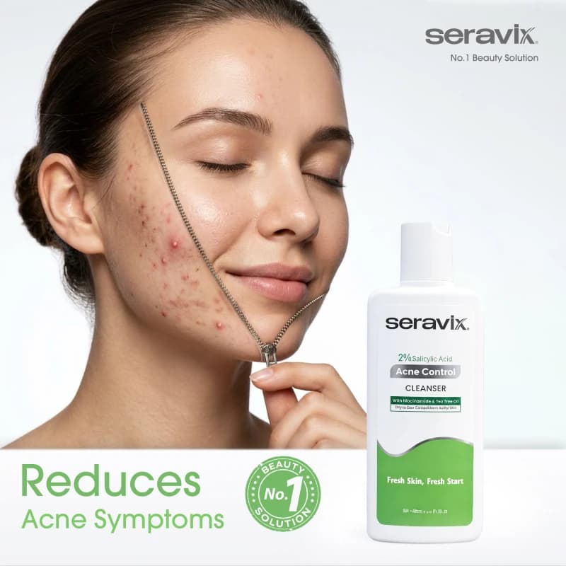 Seravix 2% Salicylic Acid Acne Control Cleanser 90ml 