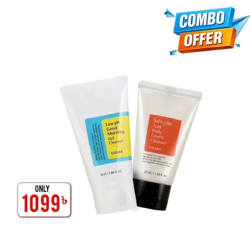 Combo 11 Oil Control Duo (Cosrx Low pH Good Morning Cleanser 50ml+Cosrx Salicylic Acid Daily Gentle Cleanser 50ml)