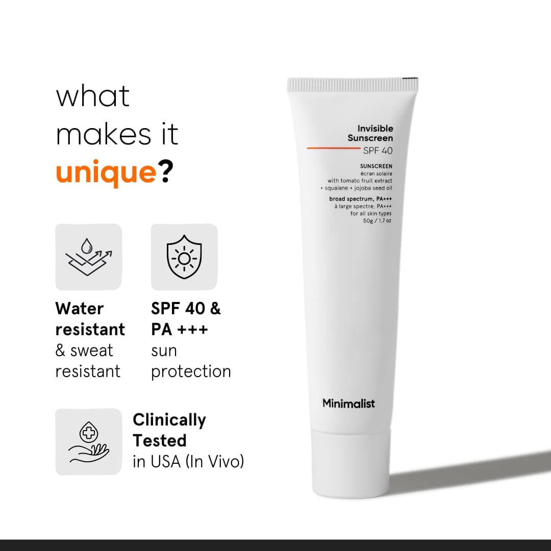 Minimalist Invisible Sunscreen SPF40 50g 