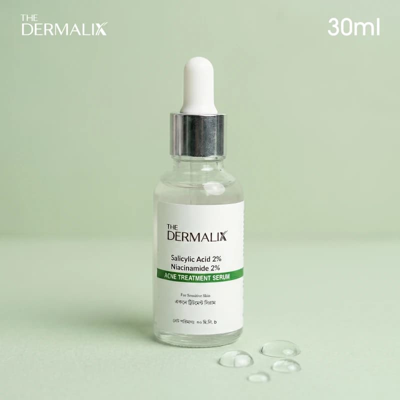The Dermalix Salicylic Acid 2% + Niacinamide 2% Acne Treatment Serum 30ml 