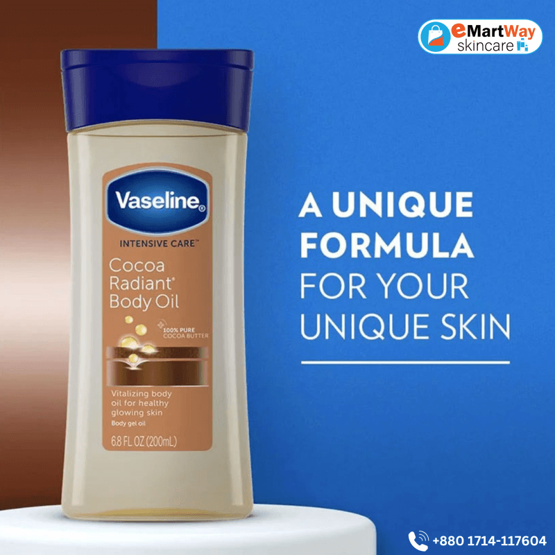 Vaseline Intensive Care Cocoa Radiant Body Gel Oil 200ml UK 