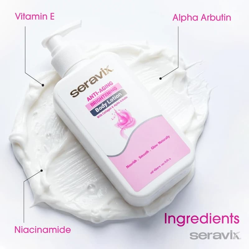 Seravix Anti Aging Brightening Body Lotion With Collagen & Alpha Arbutin 240ml 