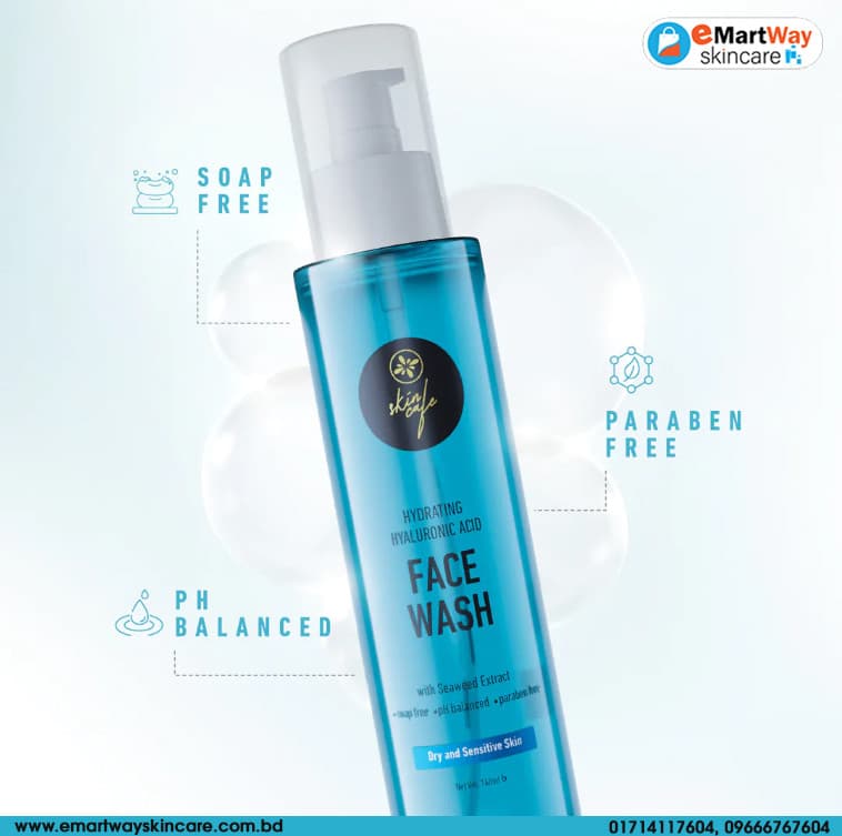 Skin Cafe Hydrating Hyaluronic Acid Face Wash with Seaweed Extract (Dry & Sensitive Skin) 140ml 