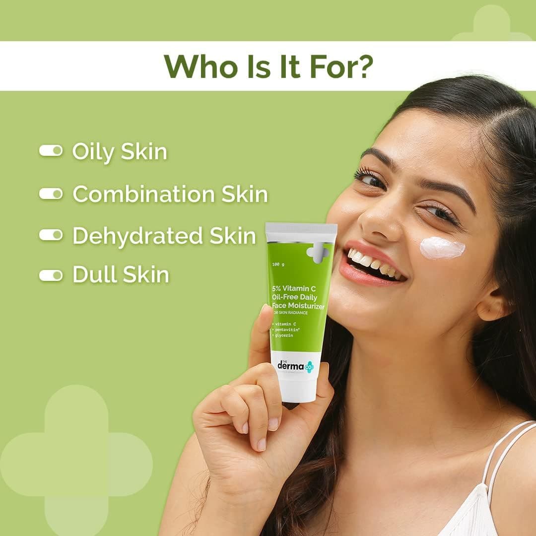 The Derma CO 5% Vitamin C Oil-Free Daily Face Moisturizer for Radiance 100g 