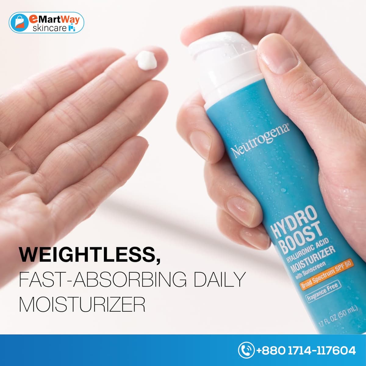 Neutrogena Hydro Boost Hyaluronic Acid Moisturizer With Sunscreen SPF50 50ml 