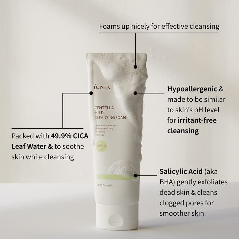 IUNIK Centella Mild Cleansing Foam 120ml 