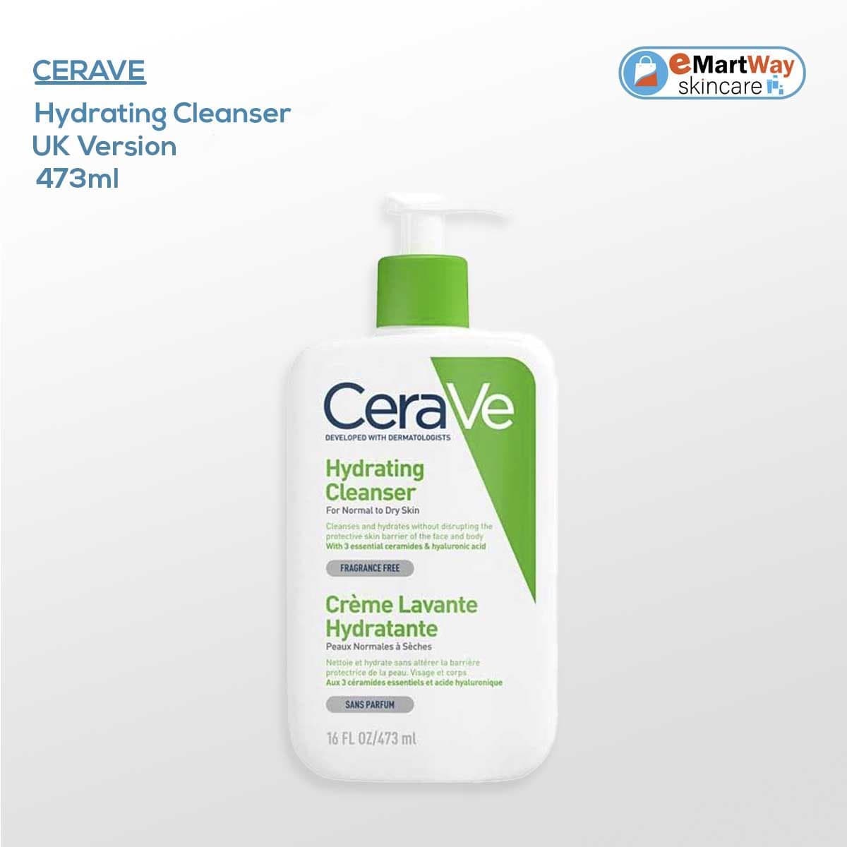 Cerave Hydrating Cleanser 473ml (UK Version) 