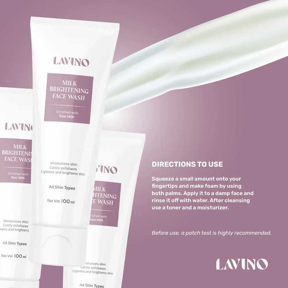 Lavino Milk Brightening Face Wash 100ml 