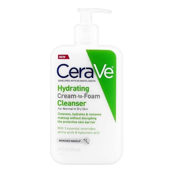 Cerave Hydrating Cream To Foam Cleanser For Normal To Dry Skin 473ml 