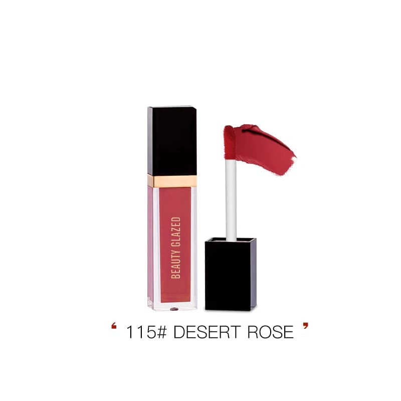 Beauty Glazed Matte Liquide Lipstick  (115 Desert Rose) 8g