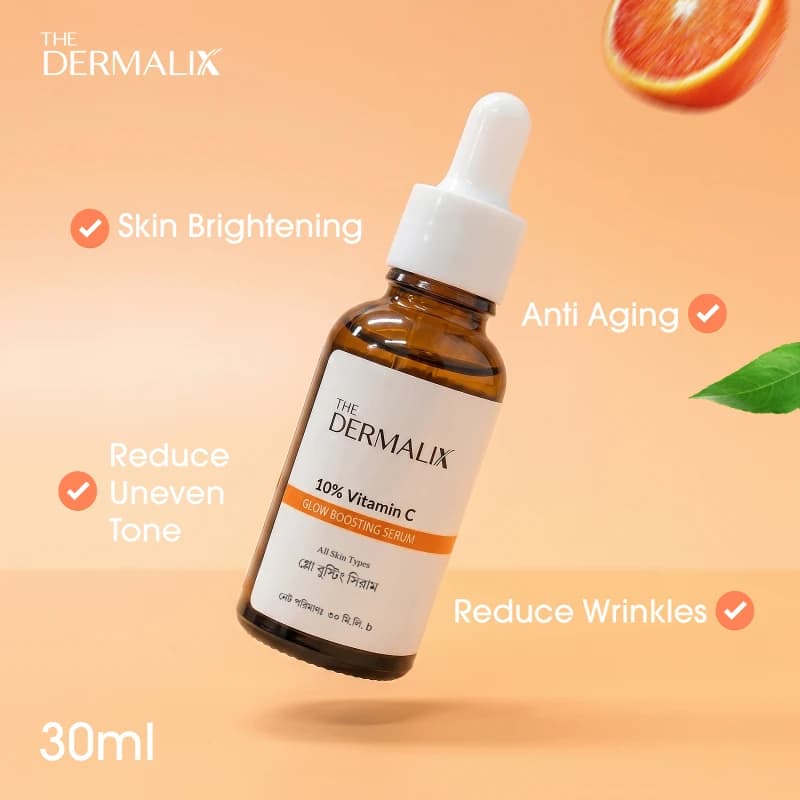 The Dermalix 10 % Vitamin C Glow Boosting Serum 30ml 