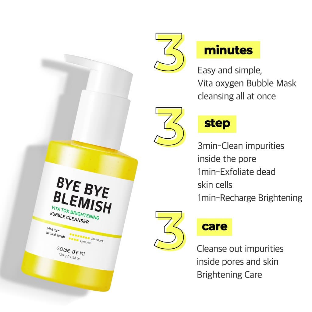 Some Bye Mi Bye Bye Blemish Vita TOX Brightening Bubble Cleanser 120ml 