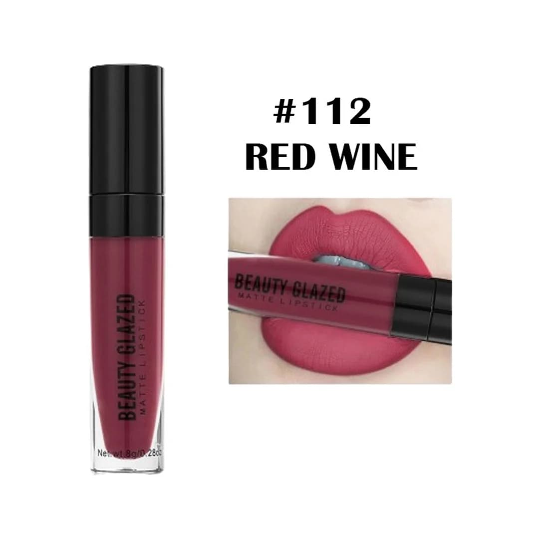 Beauty Glazed Matte Lipstick (112- Red Wine) 8g 