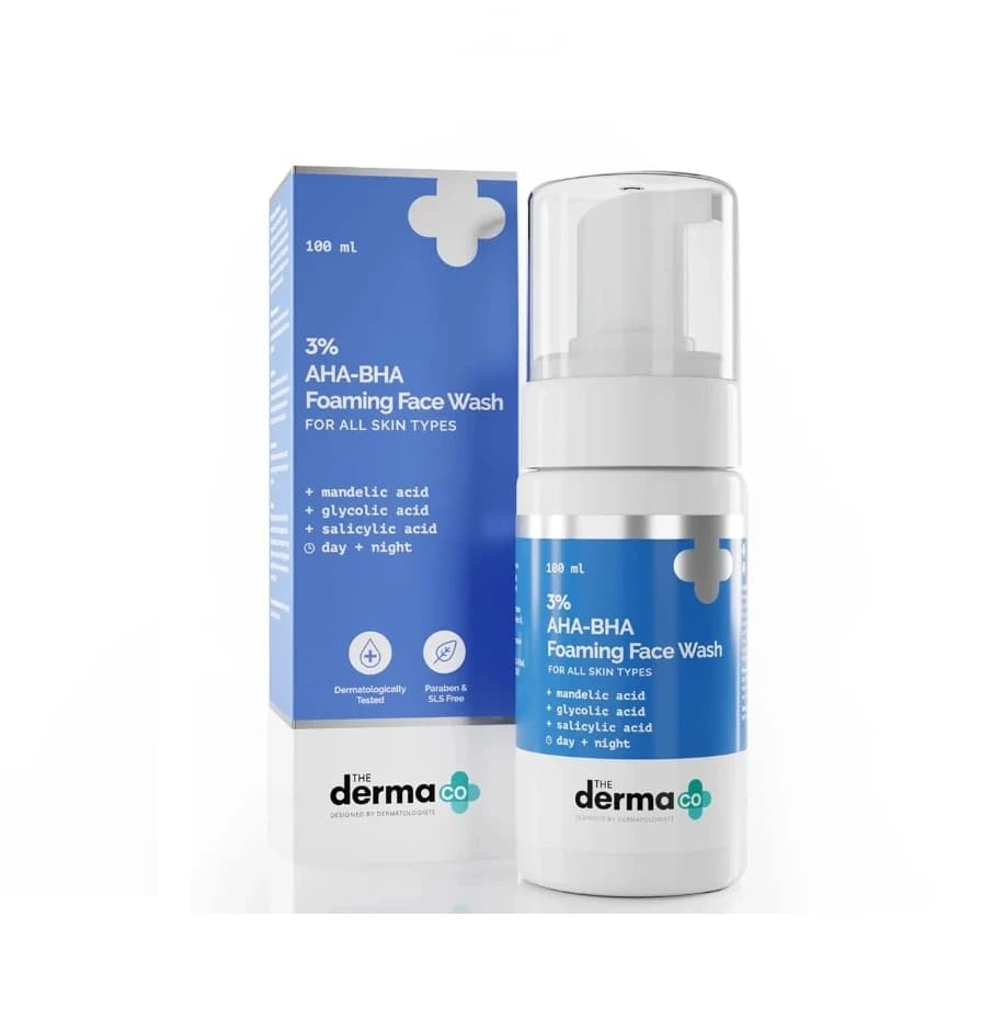 The Derma Co 3% AHA BHA Foaming Face Wash 100ml