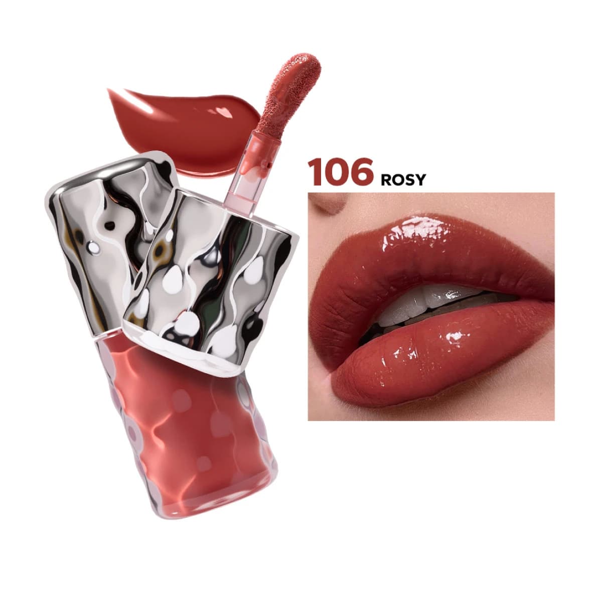 Beauty Glazed Volume Plumping Lip Gloss 106 Rosy 