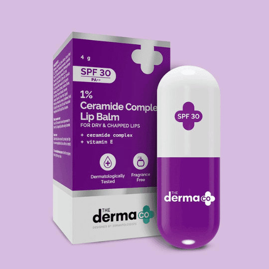 The Derma CO 1% Ceramide Complex Lip Balm for Dry Lips with SPF 30 