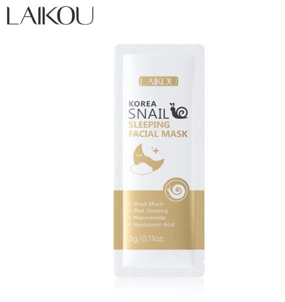 LAIKOU Korean Snail Sleeping Facial Mask 3g