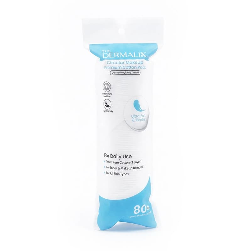 The Dermalix Premium Cotton Pads 80Pcs