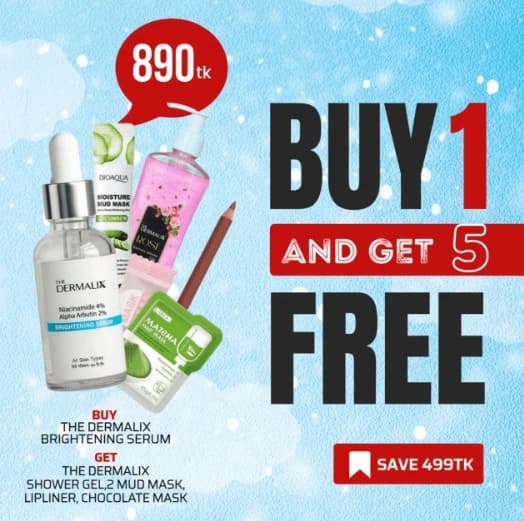 Buy 1 The Dermalix Brightening Serum Get 5 Gifts
