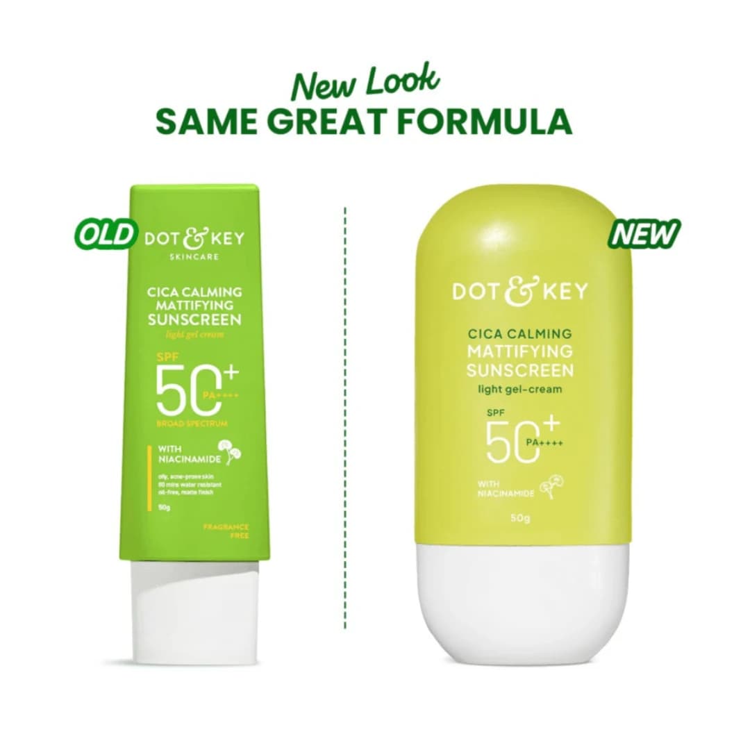 Dot and Key Cica Calming Mattifying Sunscreen SPF 50+ PA++++ with Niacinamide 50g