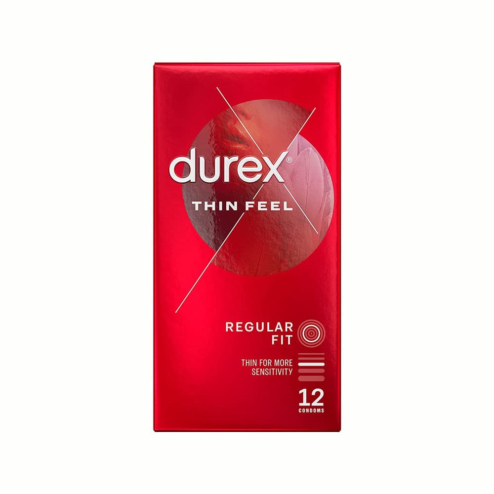 Durex Thin Feel Condoms Regular Fit 12Pcs (EXP2026/10)