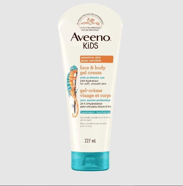 Aveeno Baby Face & Body Gel Cream for Sensitive Skin 227 ml 