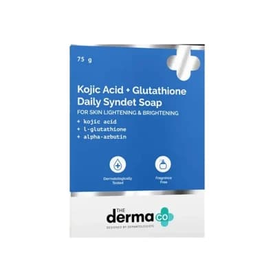 The Derma Co Kojic Acid + Glutathione Daily Syndet Soap 75g