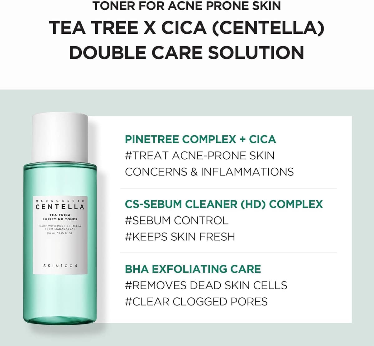 SKIN1004 Madagascar Centella Tea-Trica Purifying Toner 210ml 