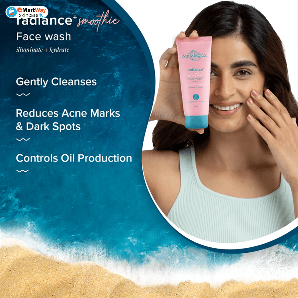 Aqualogica Radiance+ Smoothie Face Wash with Watermelon & Niacinamide for Clear & Oil-Free Skin 100ml 