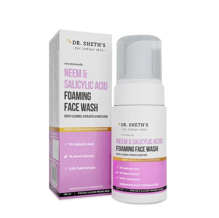 Dr. Sheth’s Neem & Salicylic Acid Foaming Face Wash - 100ml (EXP2026/9)