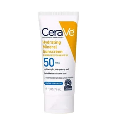 CeraVe Hydrating Mineral Sunscreen SPF 50 Face Lotion