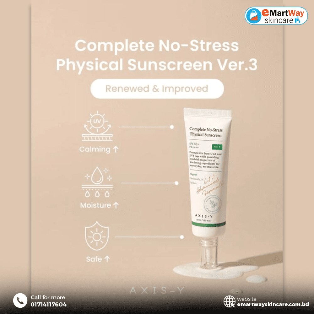 AXIS-Y Complete No-Stress Physical Sunscreen 50ml 