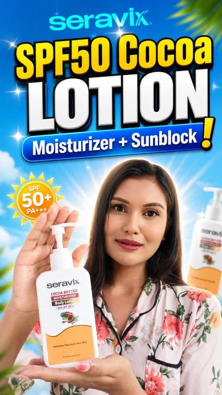 Seravix Cocoa Butter Moisturizing Body Lotion With Spf 30+++