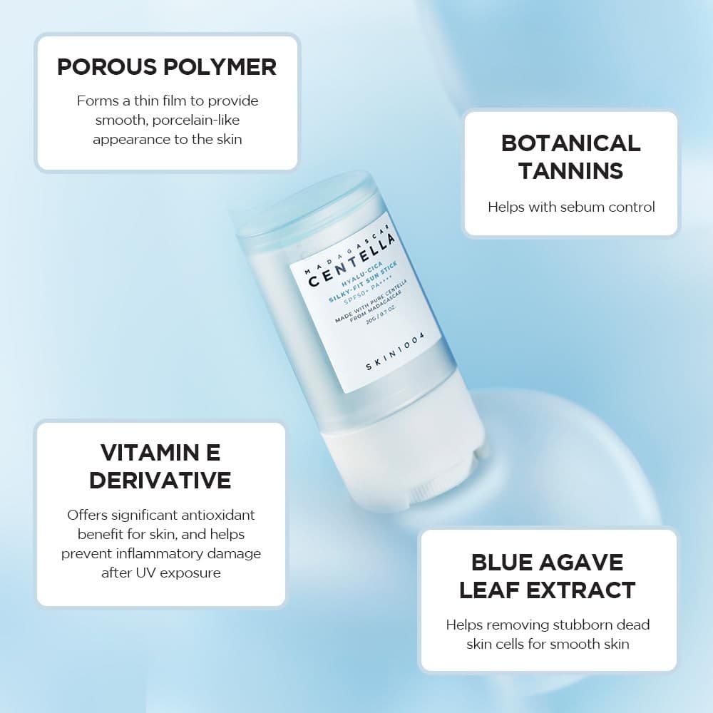SKIN1004 Madagascar Centella Hyalu-Cica Silky-fit Sun Stick 20g 