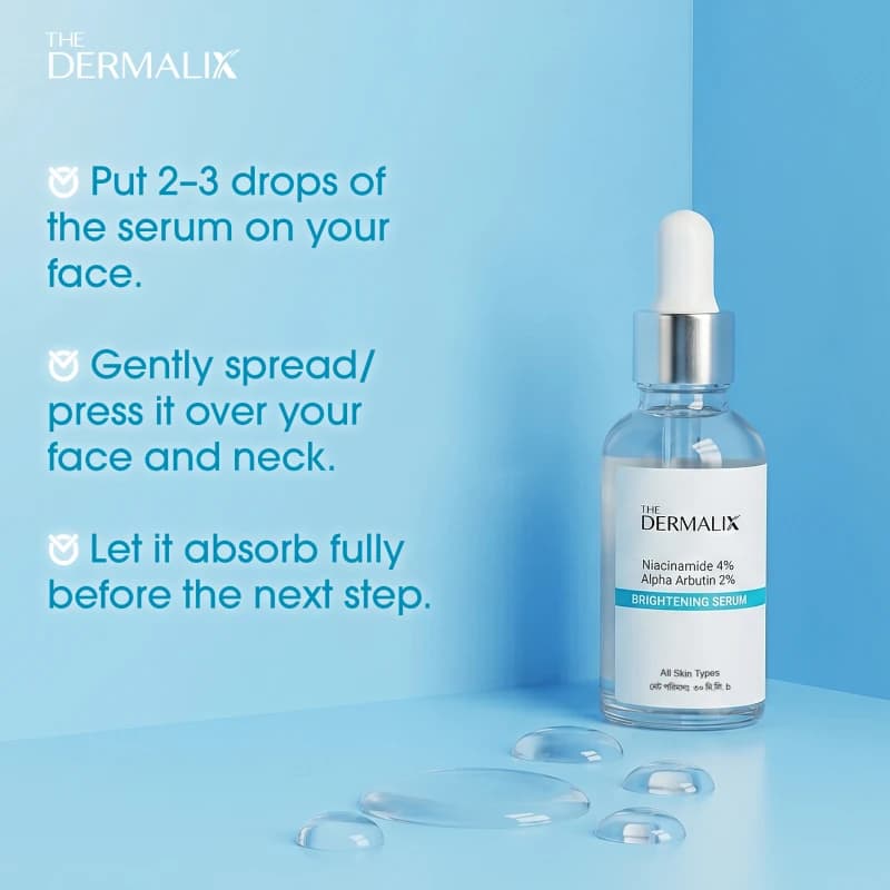 The Dermalix Niacinamide 4% + Alpha Arbutin 2% Brightening Serum 30ml 