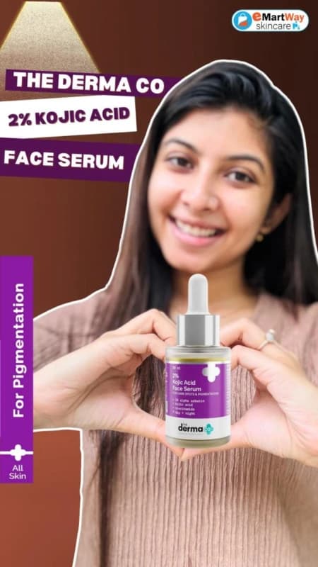 The Derma CO 2% Kojic Acid Face Serum - Brighten your skin, fade dark spots , Smooth, even-toned glow!