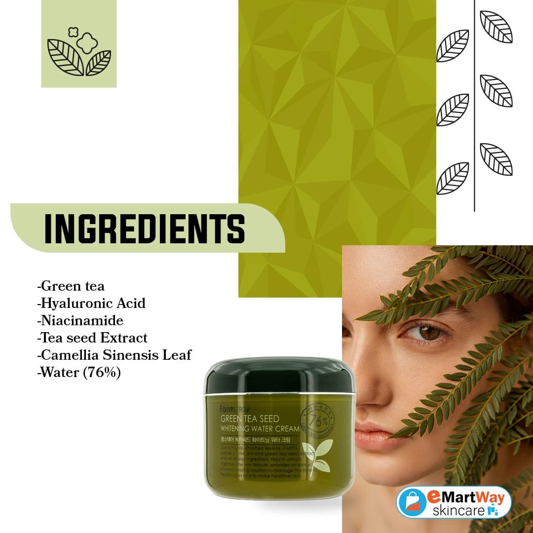 Farm Stay Green Tea Seed Brightening Water Cream 100ml 