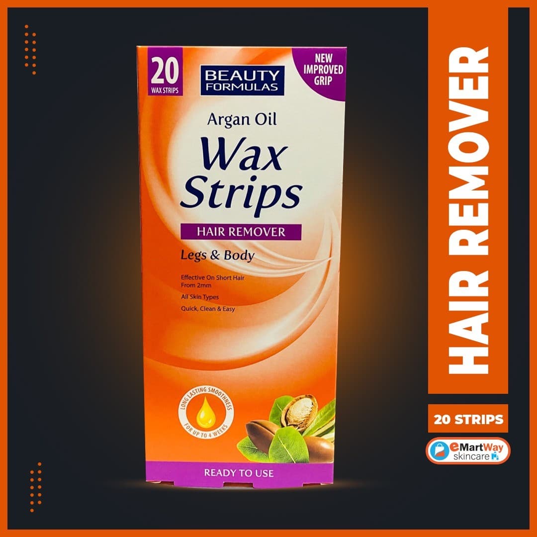 Beauty Formulas Argan Oil Wax Strips Hair Remover Legs & Body 