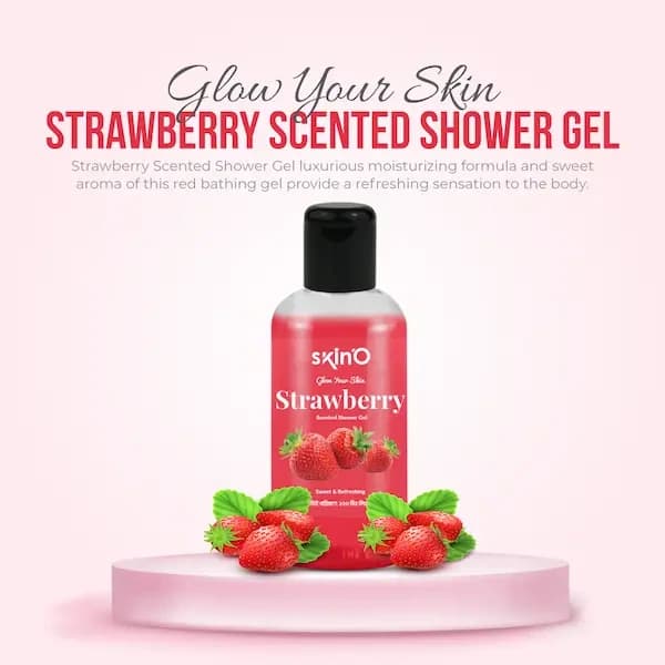 Skino Strawberry Scented Shower Gel 220ml 