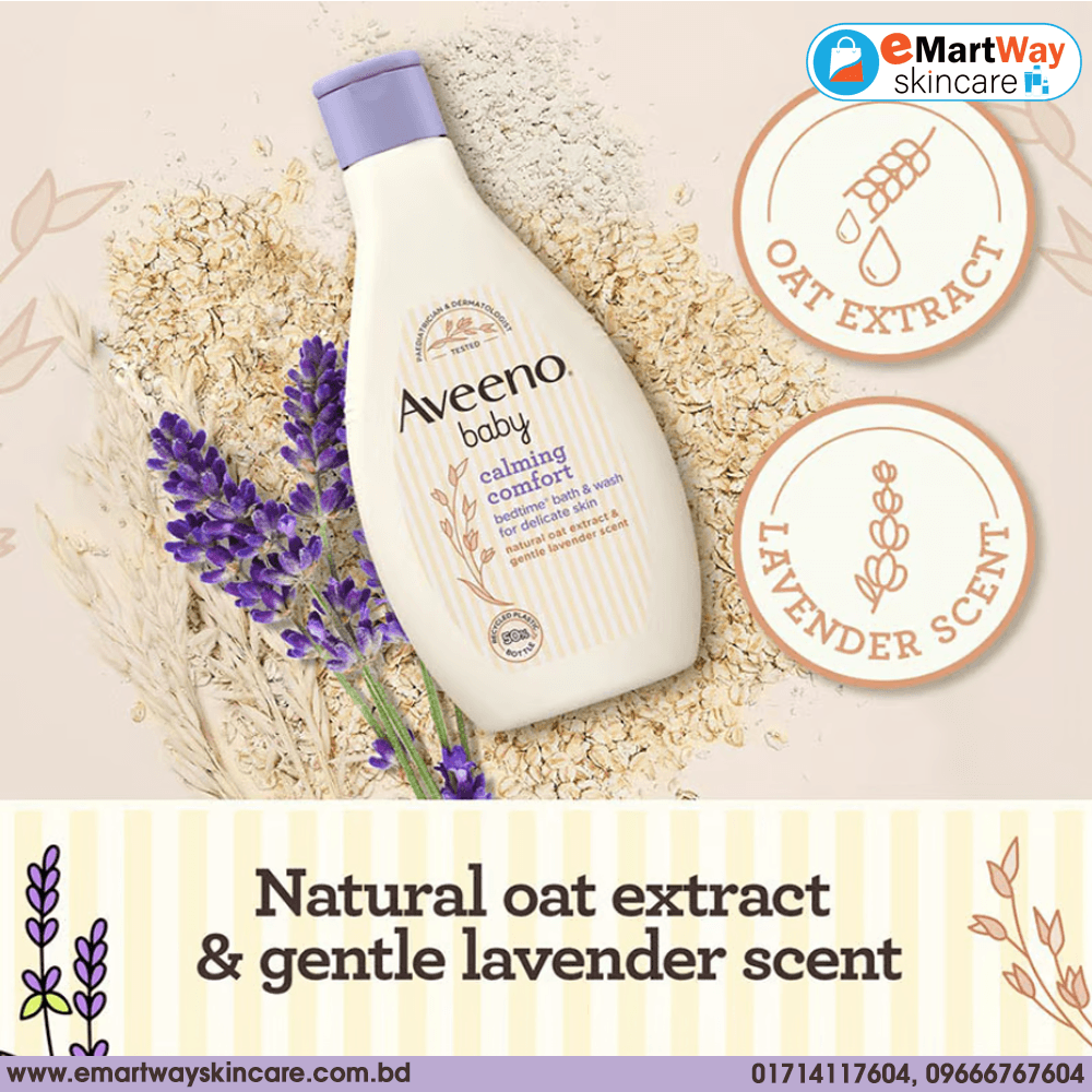 Aveeno Baby Calming Comfort Bedtime Bath & Wash for Delicate Skin 250ml 