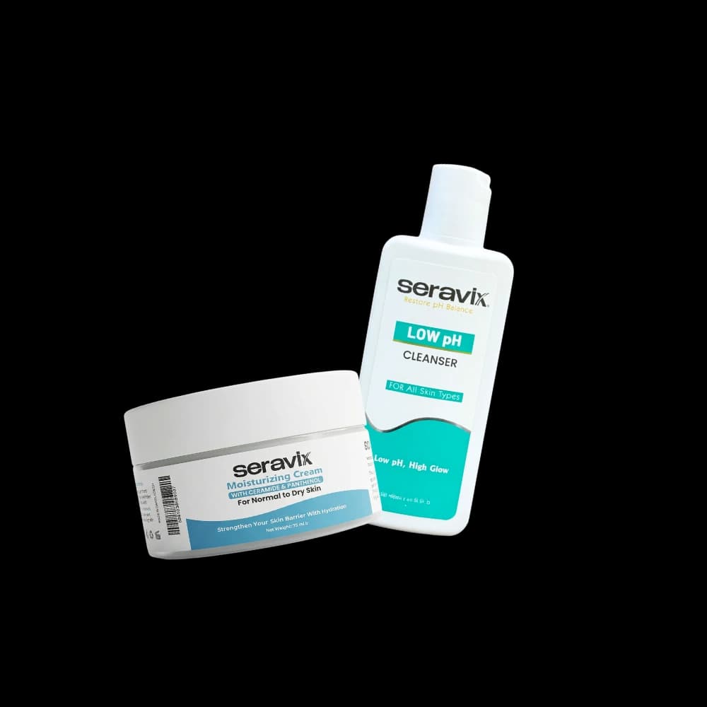 Combo (Seravix Low Ph Cleanser 90ml + Seravix Moisturizing Cream For Normal To Dry Skin 75ml)