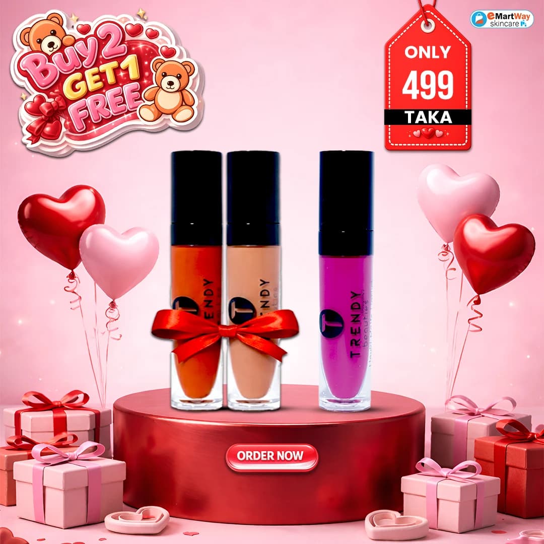 Pookie Combo Offer-6 (Buy 2 Trendy Beauties Liquid Matte Waterproof Lipstick and get 1 free) 