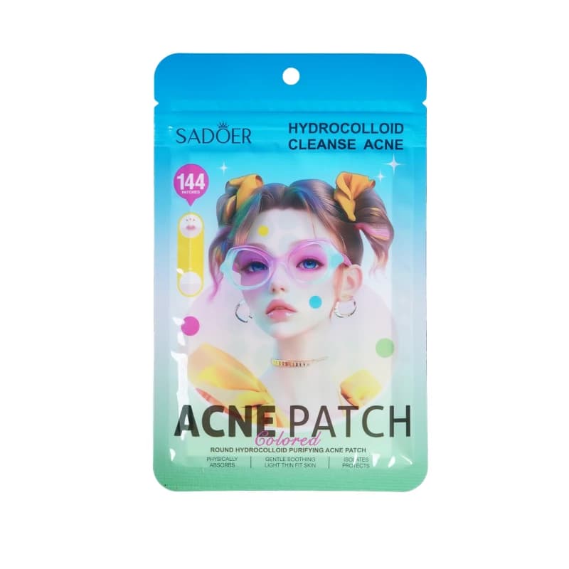 SADOER Round Hydrocolloid Colored Acne Patch – 144 Patches 